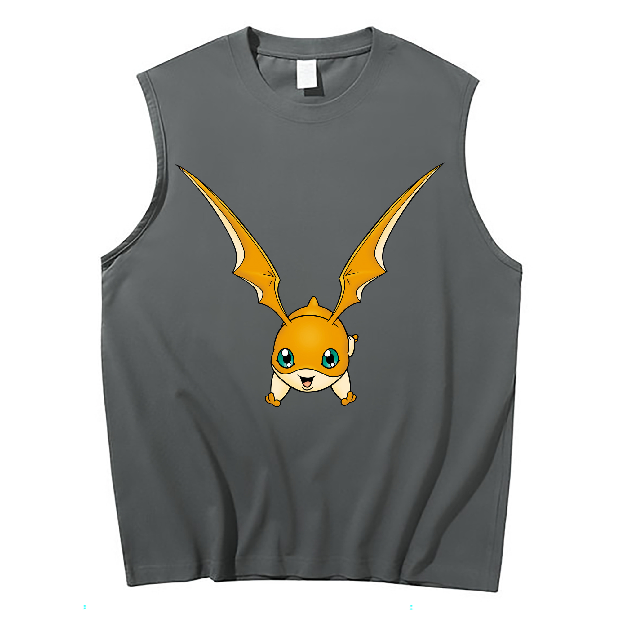 （画像用） Digimon デジタルモンスター/デジモン コットン100％タンクトップ（フロントプリント）